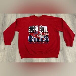 Vintage 1991 Buffalo Bills AFC Champs Super Bowl Sweatshirt, Made in USA